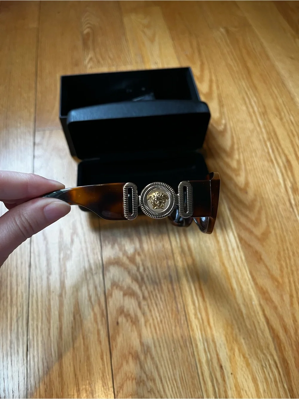 Versace Medusa Biggie Sunglasses — Tortoise Frame with Brown Lenses